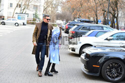 Agnieszka Wiedłocha i Antoni Pawlicki  przed studiem DDTVN