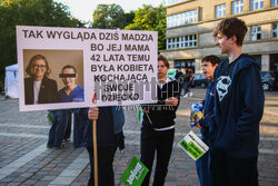 Wiec Magdaleny Biejat w Krakowie