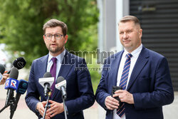 Konferencja posłów PiS przed NASK