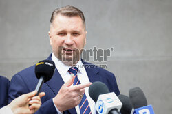 Konferencja posłów PiS przed NASK