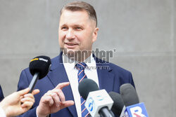 Konferencja posłów PiS przed NASK