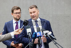 Konferencja posłów PiS przed NASK