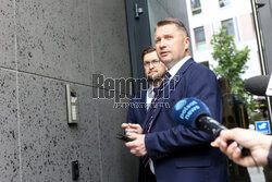 Konferencja posłów PiS przed NASK
