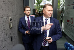 Konferencja posłów PiS przed NASK