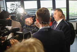 Konferencja posłów PiS przed NASK