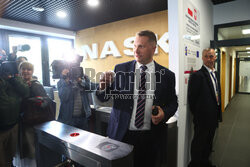 Konferencja posłów PiS przed NASK