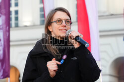 Przedwyborczy wiec kandydata Partii Razem na prezydenta Adriana Zandberga