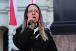 Przedwyborczy wiec kandydata Partii Razem na prezydenta Adriana Zandberga