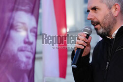 Przedwyborczy wiec kandydata Partii Razem na prezydenta Adriana Zandberga