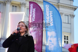 Przedwyborczy wiec kandydata Partii Razem na prezydenta Adriana Zandberga