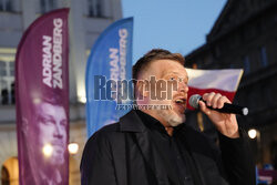 Przedwyborczy wiec kandydata Partii Razem na prezydenta Adriana Zandberga