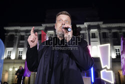 Przedwyborczy wiec kandydata Partii Razem na prezydenta Adriana Zandberga