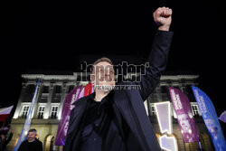 Przedwyborczy wiec kandydata Partii Razem na prezydenta Adriana Zandberga
