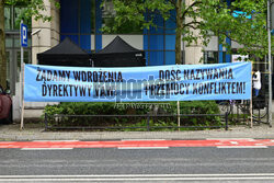 Protest przed siedzibą Komisji Europejskiej