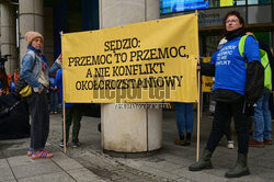 Protest przed siedzibą Komisji Europejskiej