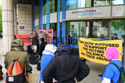 Protest przed siedzibą Komisji Europejskiej