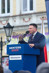 Sławomir Mentzen w Oświęcimiu