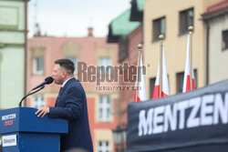 Sławomir Mentzen w Oświęcimiu