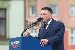 Sławomir Mentzen w Oświęcimiu