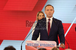 Wieczór wyborczy Karola Nawrockiego