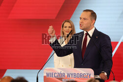 Wieczór wyborczy Karola Nawrockiego