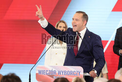 Wieczór wyborczy Karola Nawrockiego