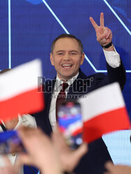 Wieczór wyborczy Karola Nawrockiego