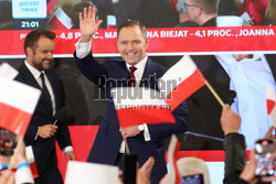 Wieczór wyborczy Karola Nawrockiego
