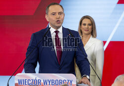 Wieczór wyborczy Karola Nawrockiego