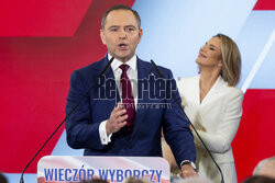 Wieczór wyborczy Karola Nawrockiego