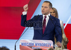 Wieczór wyborczy Karola Nawrockiego