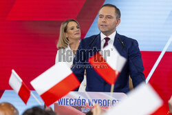 Wieczór wyborczy Karola Nawrockiego
