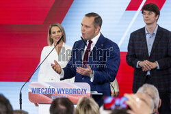 Wieczór wyborczy Karola Nawrockiego