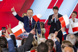 Wieczór wyborczy Karola Nawrockiego