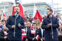 Konferencja Rafała Trzaskowskiego i Władyslawa Kosiniaka-Kamysza