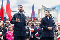 Konferencja Rafała Trzaskowskiego i Władyslawa Kosiniaka-Kamysza