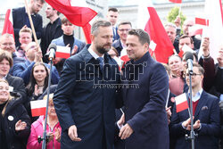 Konferencja Rafała Trzaskowskiego i Władyslawa Kosiniaka-Kamysza