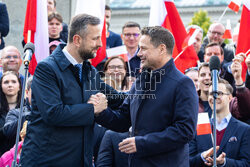 Konferencja Rafała Trzaskowskiego i Władyslawa Kosiniaka-Kamysza