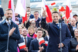 Konferencja Rafała Trzaskowskiego i Władyslawa Kosiniaka-Kamysza