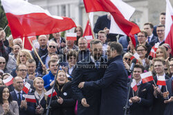 Konferencja Rafała Trzaskowskiego i Władyslawa Kosiniaka-Kamysza