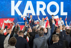 Wieczór wyborczy Karola Nawrockiego