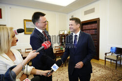 Spotkanie Rafała Trzaskowskiego z Szymonem Hołownią