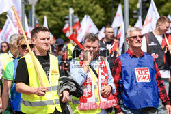 Protest hutników w Warszawie