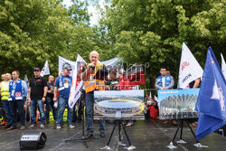 Protest hutników w Warszawie
