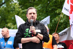 Protest hutników w Warszawie