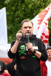 Protest hutników w Warszawie