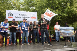 Protest hutników w Warszawie