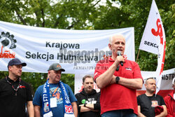 Protest hutników w Warszawie