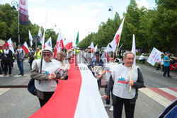 Protest hutników w Warszawie