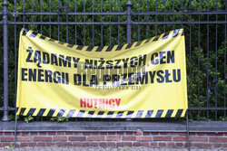 Protest hutników w Warszawie